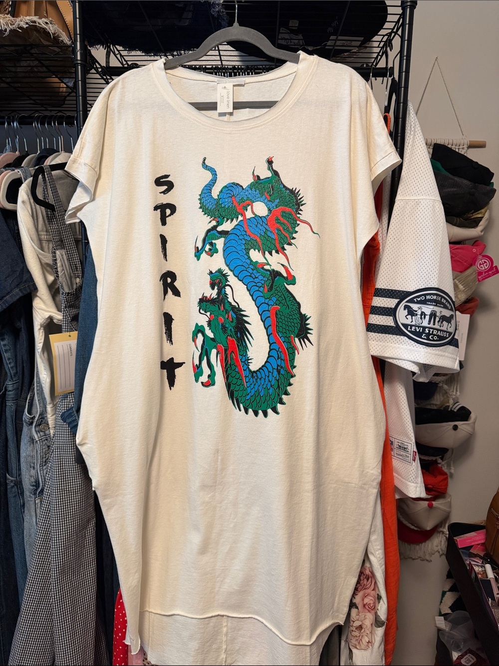 NWT I love linen 100% cotton tshirt dress